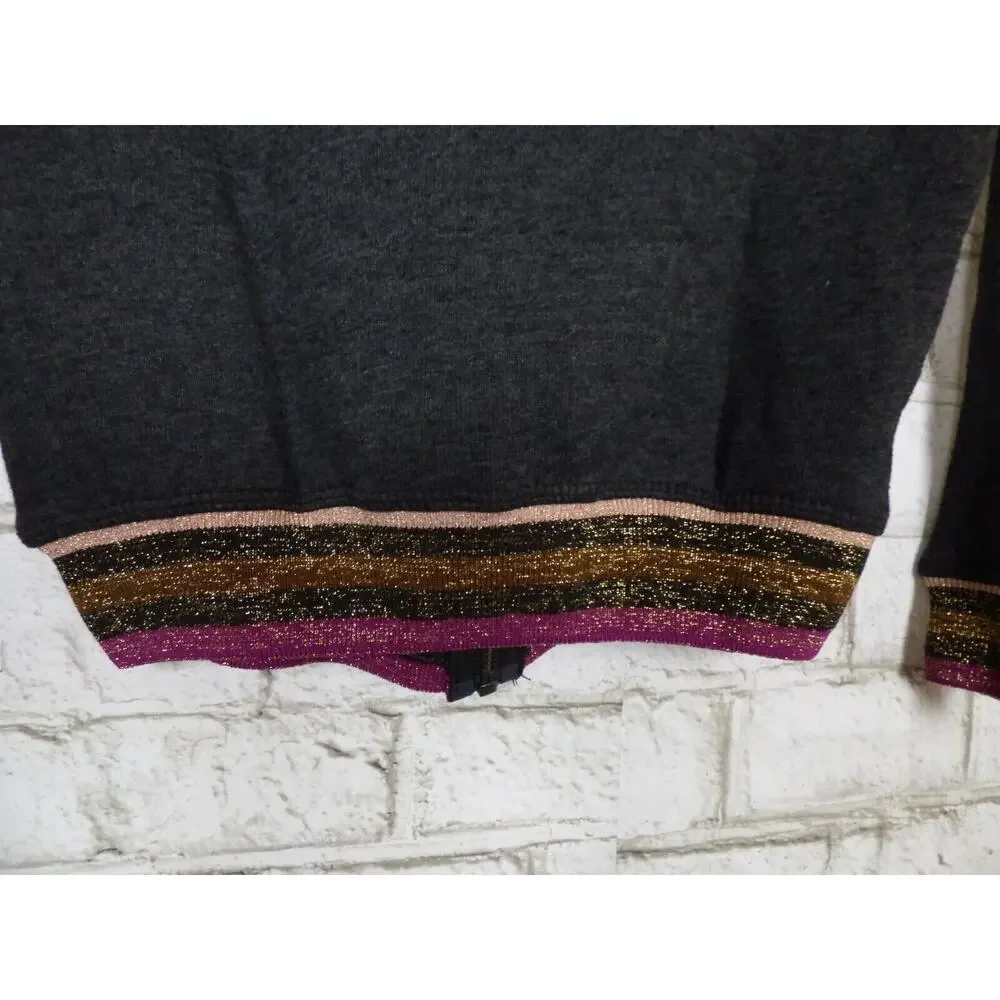 $74 Spiritual Gangster Namaste Patch Full Zip Girl's Gray Yoga Hoodie 12 NEW - Picture 8 of 8